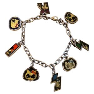 Hello Kitty KISS Band Charm Bracelet ~ 8 Charms
